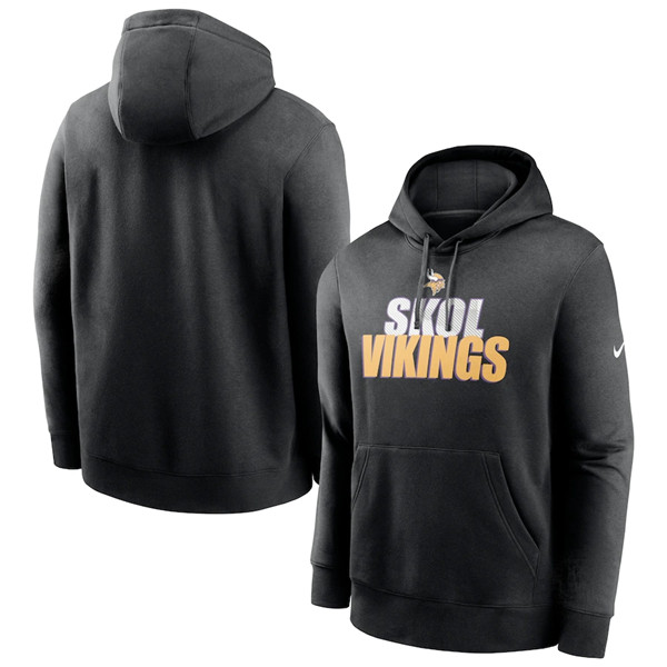 Men's Black Minnesota Vikings Fan Gear Local Club  Pullover Hoodie